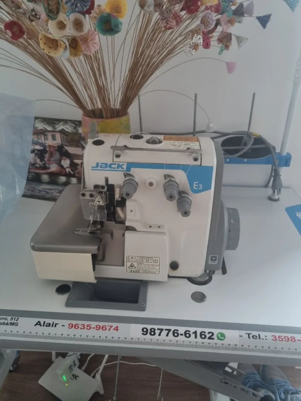 Máquina de costura Jack 3 fios com bacada - Foto 3