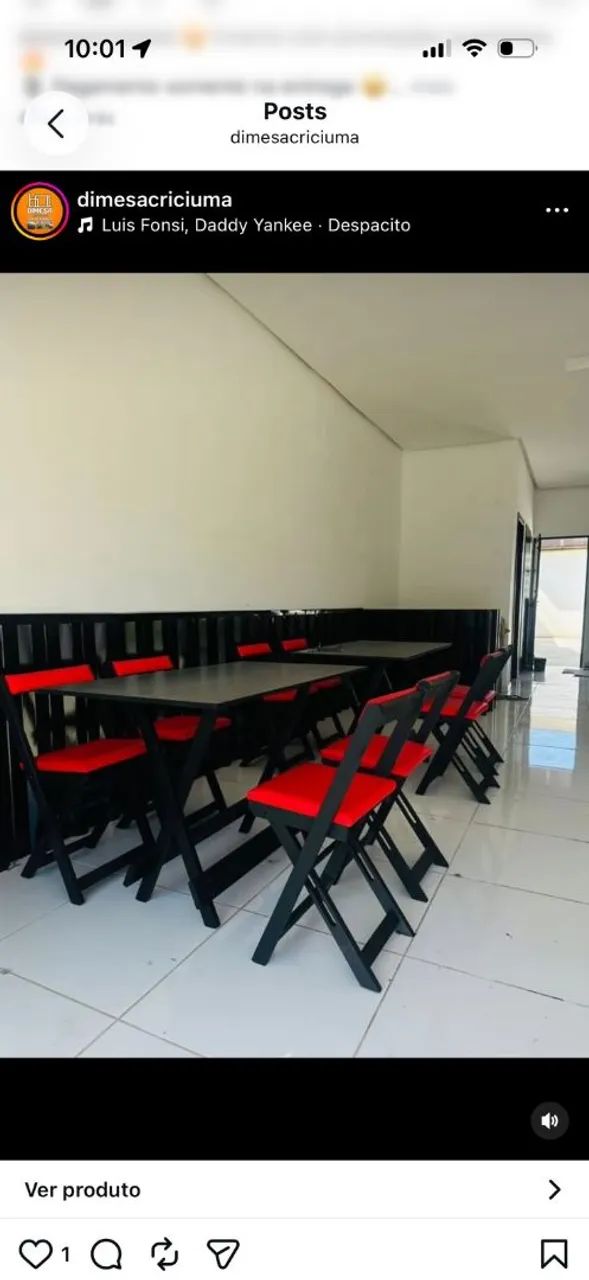 Jogo mesa 1,20x70 com 4 cadeiras dobráveis estofadas - Foto 2