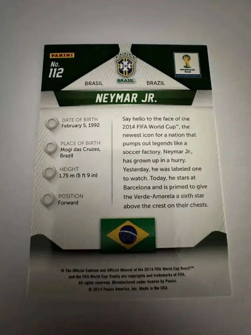 Neymar - Cards Copa 2014 - Prizm  - Foto 2