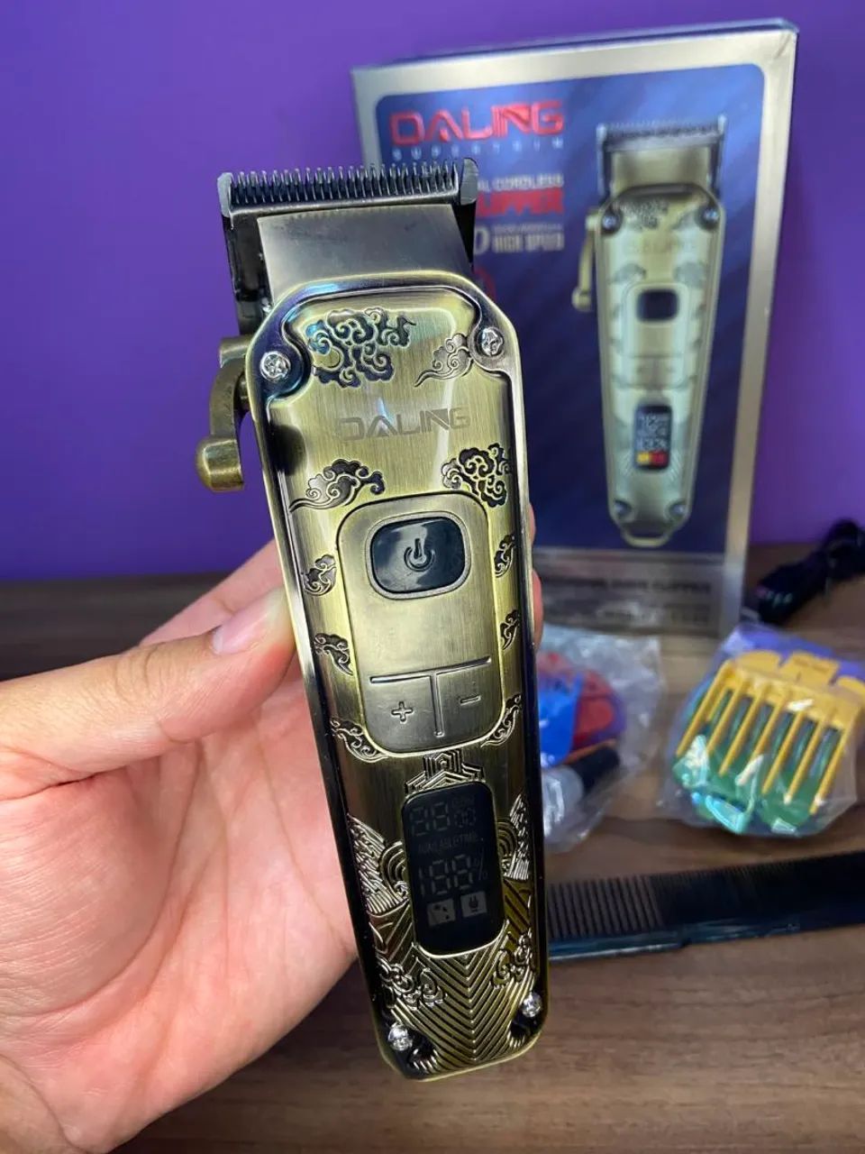 MÁQUINA DE CORTAR CABELO DALING SUPER TRIM DL-1232 - Foto 2