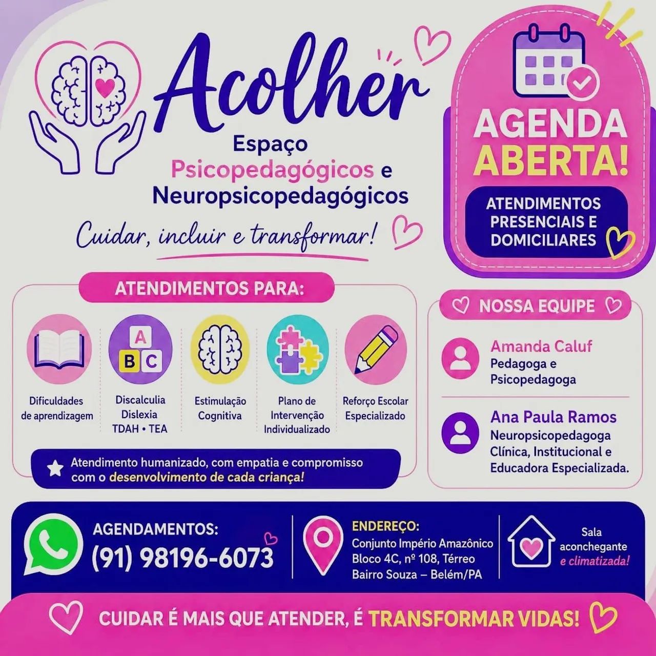 Atendimento Psicopedagogicos e Neuropsicopedagogicos 