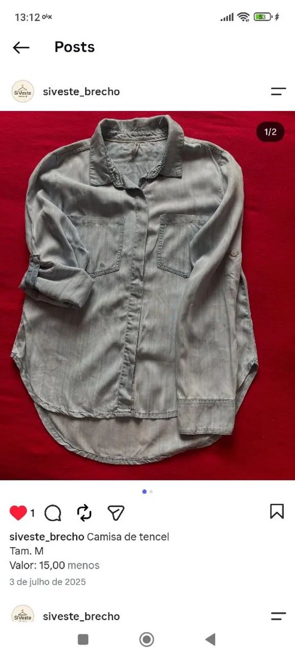 Camisa de tencel 