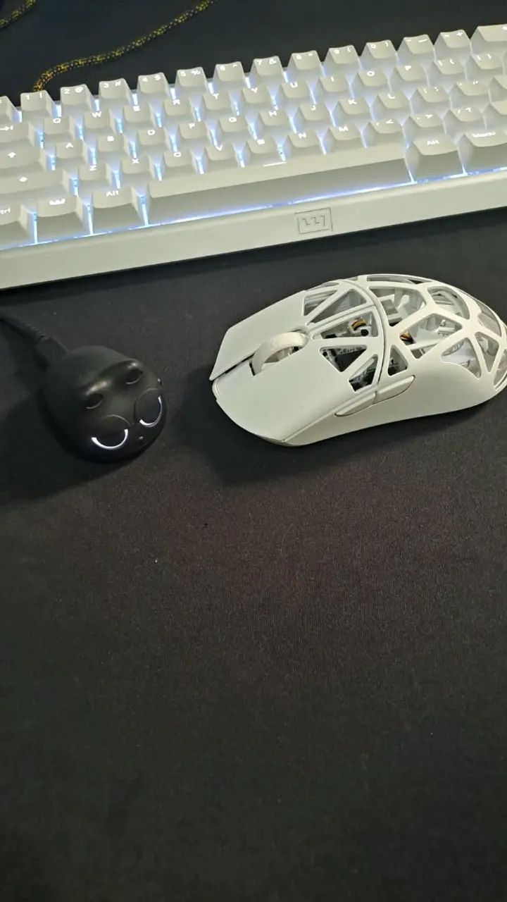 Wooting 60HE V2 Alumínio Branco+Wlmouse Mini Pro  - Foto 3
