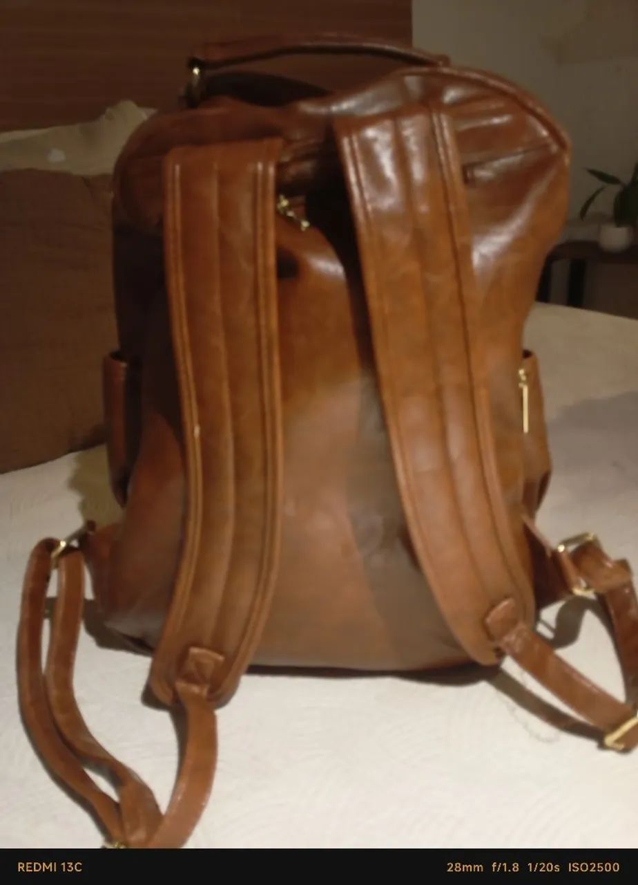 Mochila couro ecológico  - Foto 3