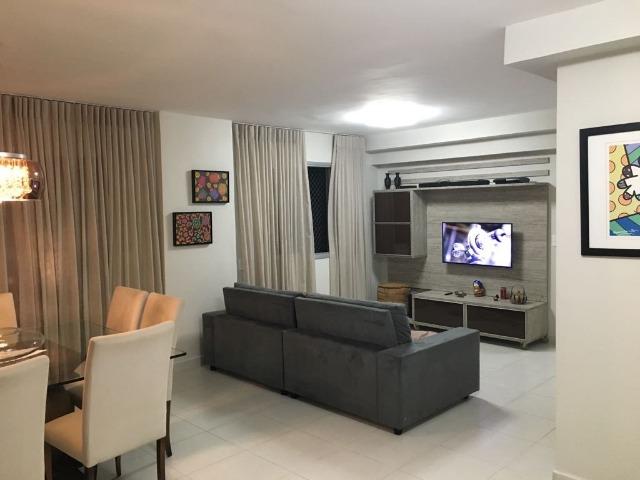 Apartamento semi mobiliádo 90m - Ed. Harmonia, Andar alto, 2 garagens lado a lao
