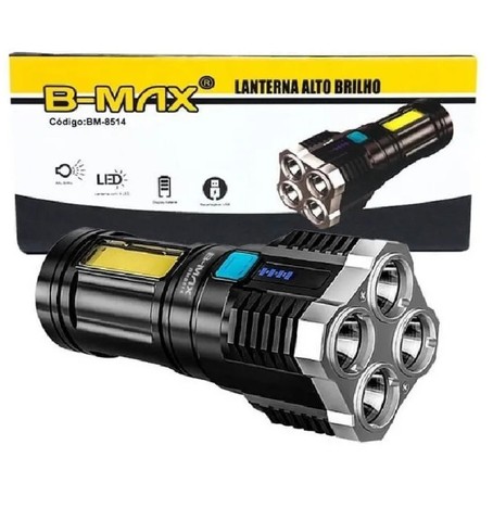 Lanterna Led Recarregavel Para Caminhada Pesca Camping Bm-8514 - Foto 3