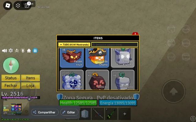 Roblox | CONTA DE BLOX FRUITS LVL 850 COM FRUTA