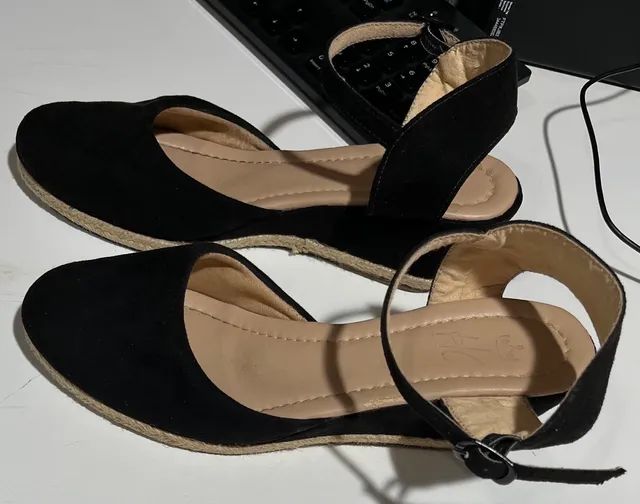 Espadrille camurça preto n. 37 - Foto 3
