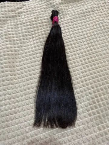 Cabelo humano 100 gramas  de 55cm levimente ondulado  - Foto 5