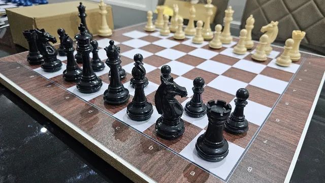 xadrez conjunto em xadrez placa, luxo xadrez jogos foto