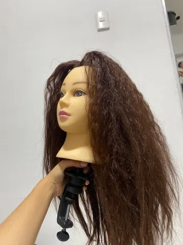 Boneca para Treinamento Corte Penteado Cabelo 100% Orgânico