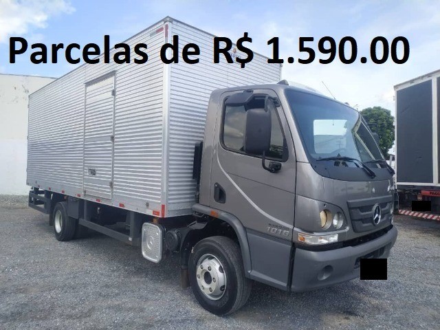 Mercedes Bens Acello 1016 2018 Baú Alumínio Entrada mais Parcelas com Contrato Serviço.