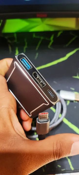 Dock heb tipo c e  displayport com cabo DP 8k - Foto 3