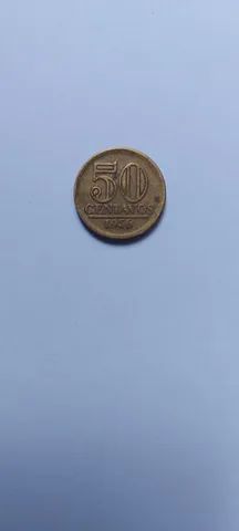 Moeda Antida De 50 Centavos - 1956 - Módulo Menor - MBC - Foto 3