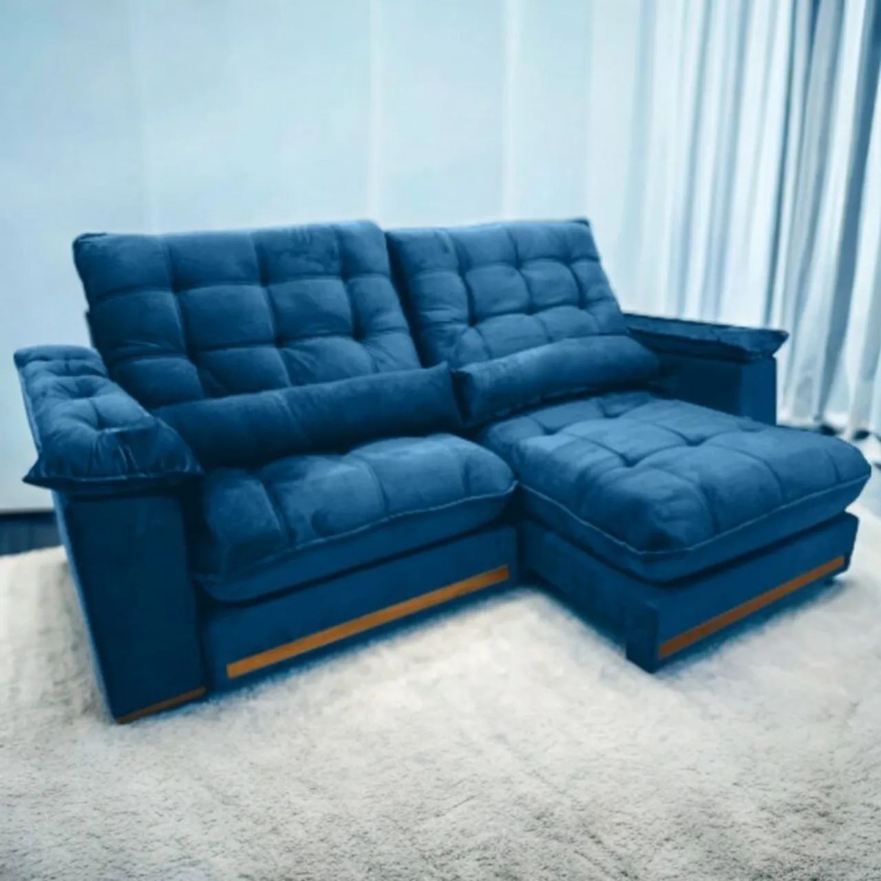 Sofá Retrátil e Reclinável Gaya 2,90m Molas Ensacadas e Bonnel tt65 - Foto 2