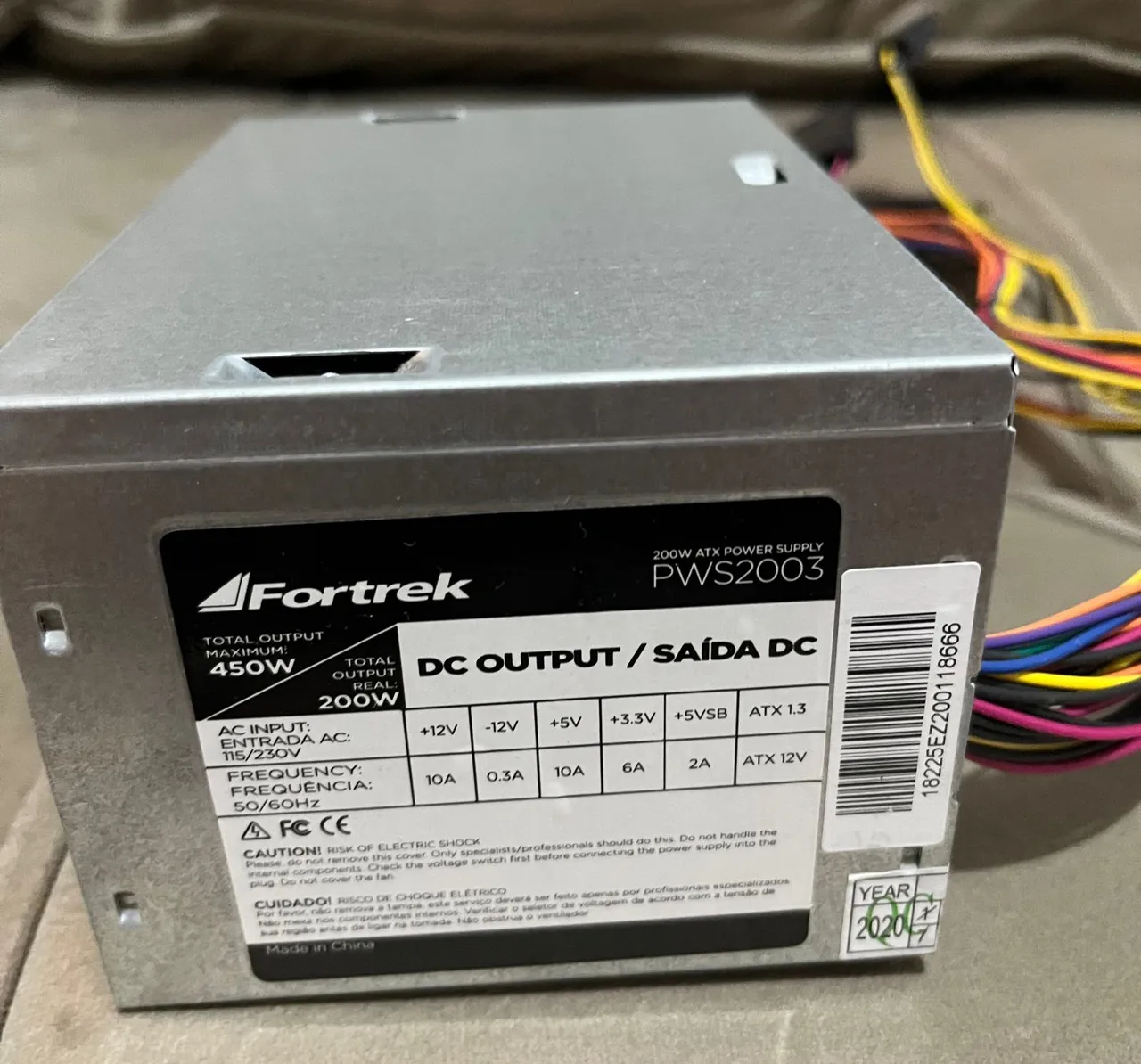 Fonte Fortrek 450W Nova