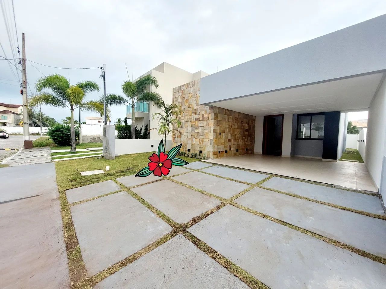 Casa nova térrea estilo moderno pertinho da praia