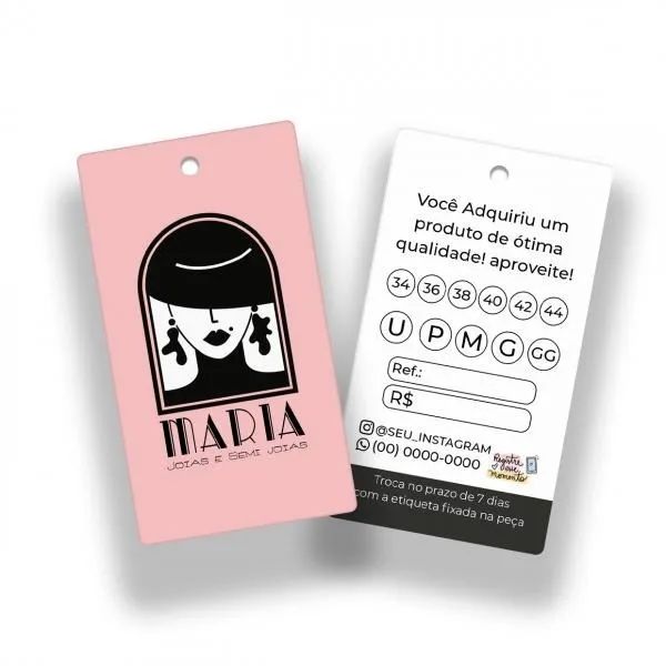 Tags personalizadas, etiquetas de papel para roupas e acessórios - Foto 2
