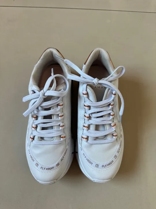 Tênis Dad sneaker Chunchy Ramarim Recortes Branco