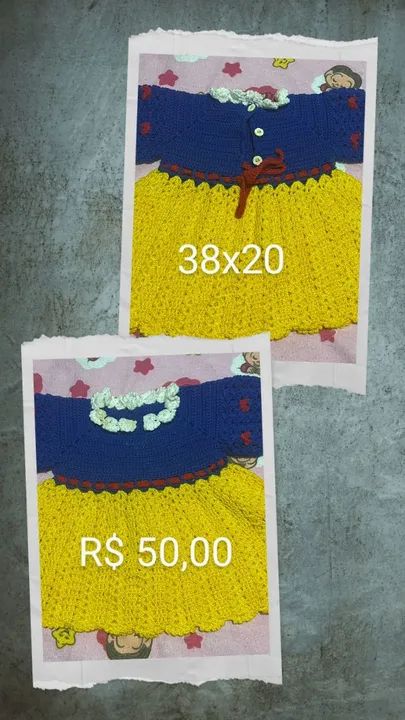 Vestido de crochê para bebê - Foto 3