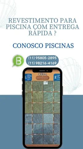 Revestimento cerâmico para piscina, fachadas, linha externa e interna é Conosco Piscinas! - Foto 2