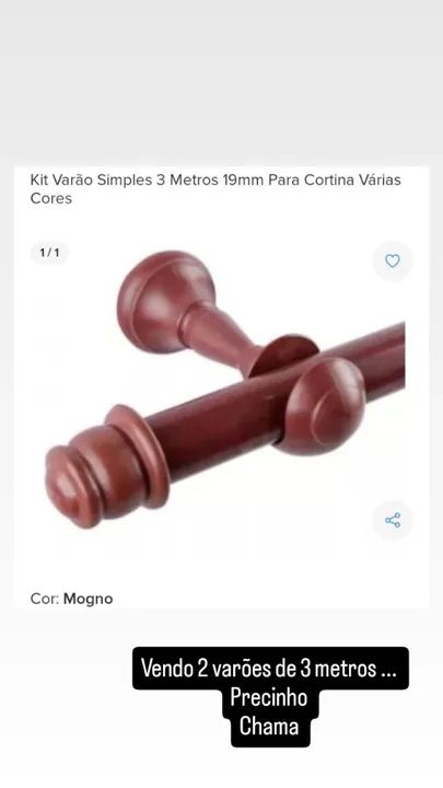 Varão cortina 3metros 