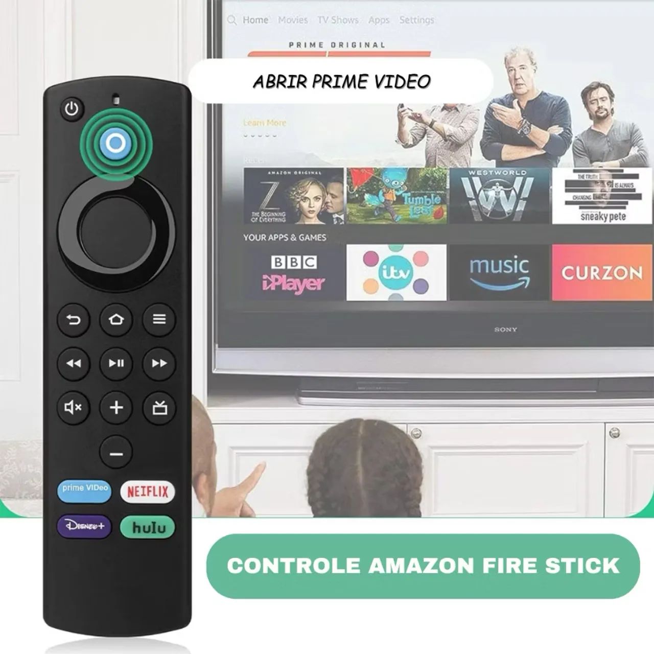 Controle Remoto Com Voz Para Amazon Fire Stick Tv 4k Lite 