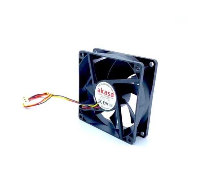 Cooler Akasa 8CM 80x80x25 DFC802512M P/ Gabinete Conector 3 Pinos - Foto 2