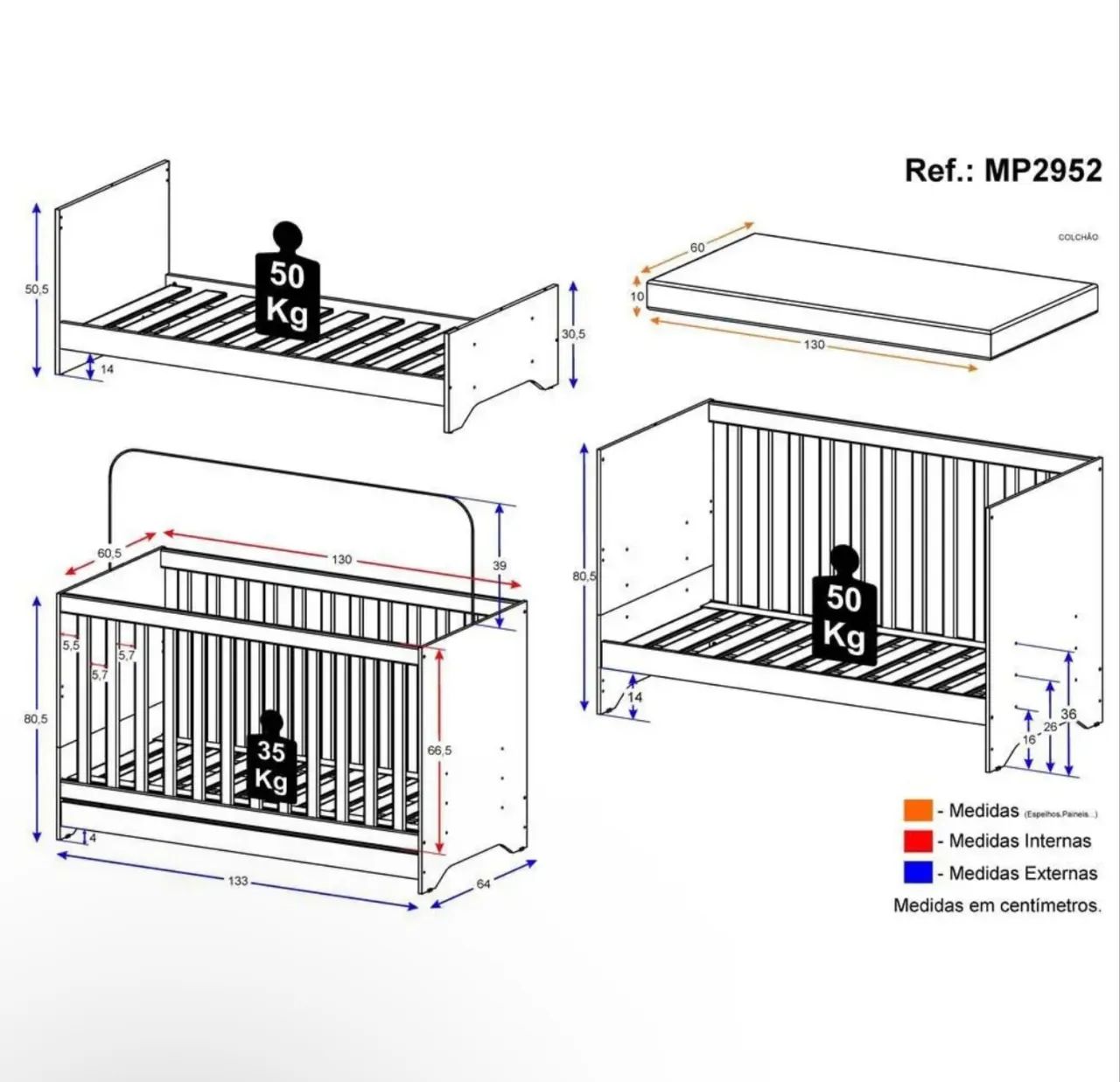 Berço 3 em 1 vira cama com Colchão Incluso - Foto 3