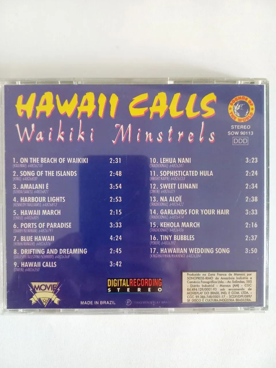 Cd Hawaii Calls - Waikiki Minstrels - Foto 4