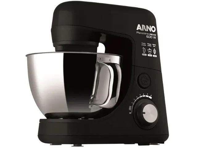 Batedeira Planetária Arno Deluxe Sx71, Tigela INOX, 600W, 8 vel. - 110V (NOVO)