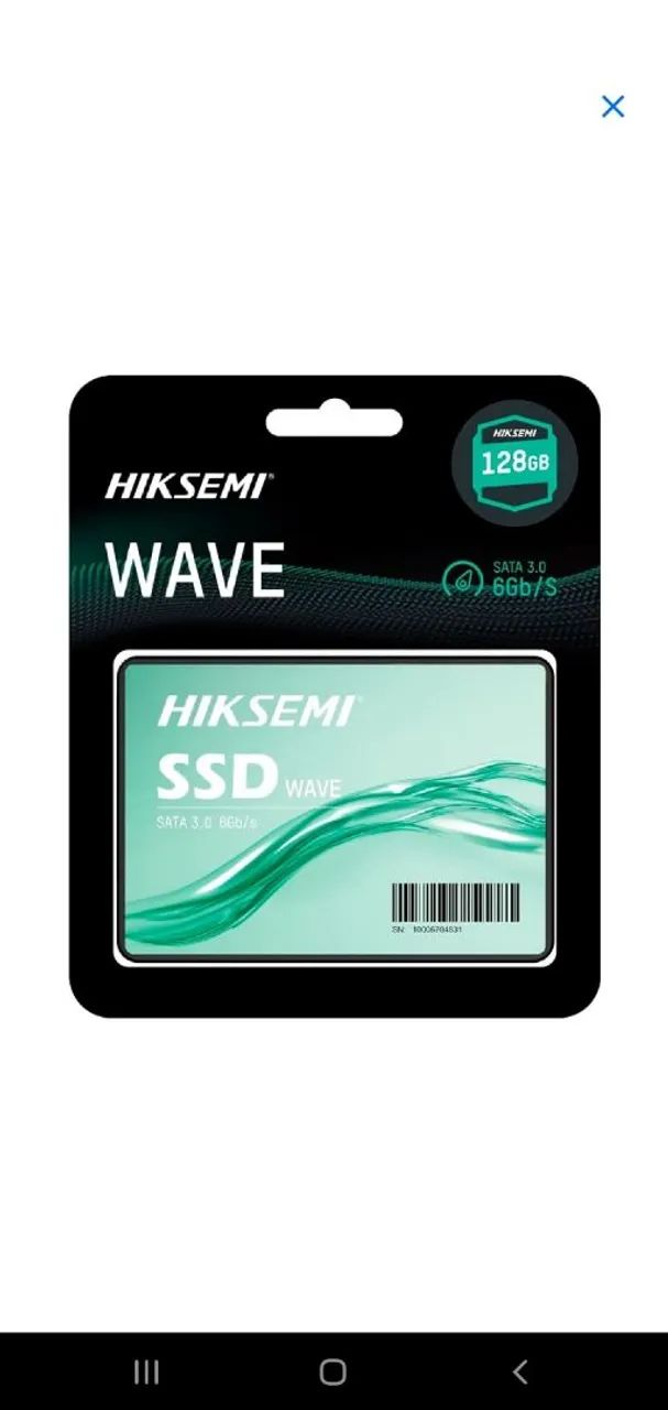SSD 128 GB hiksemi novo