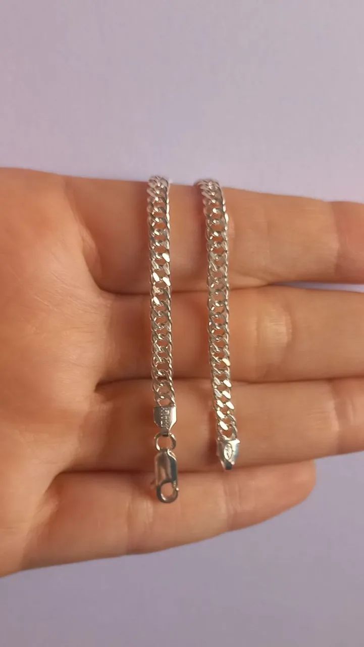 Pulseira prata 925 italy nova  - Foto 3