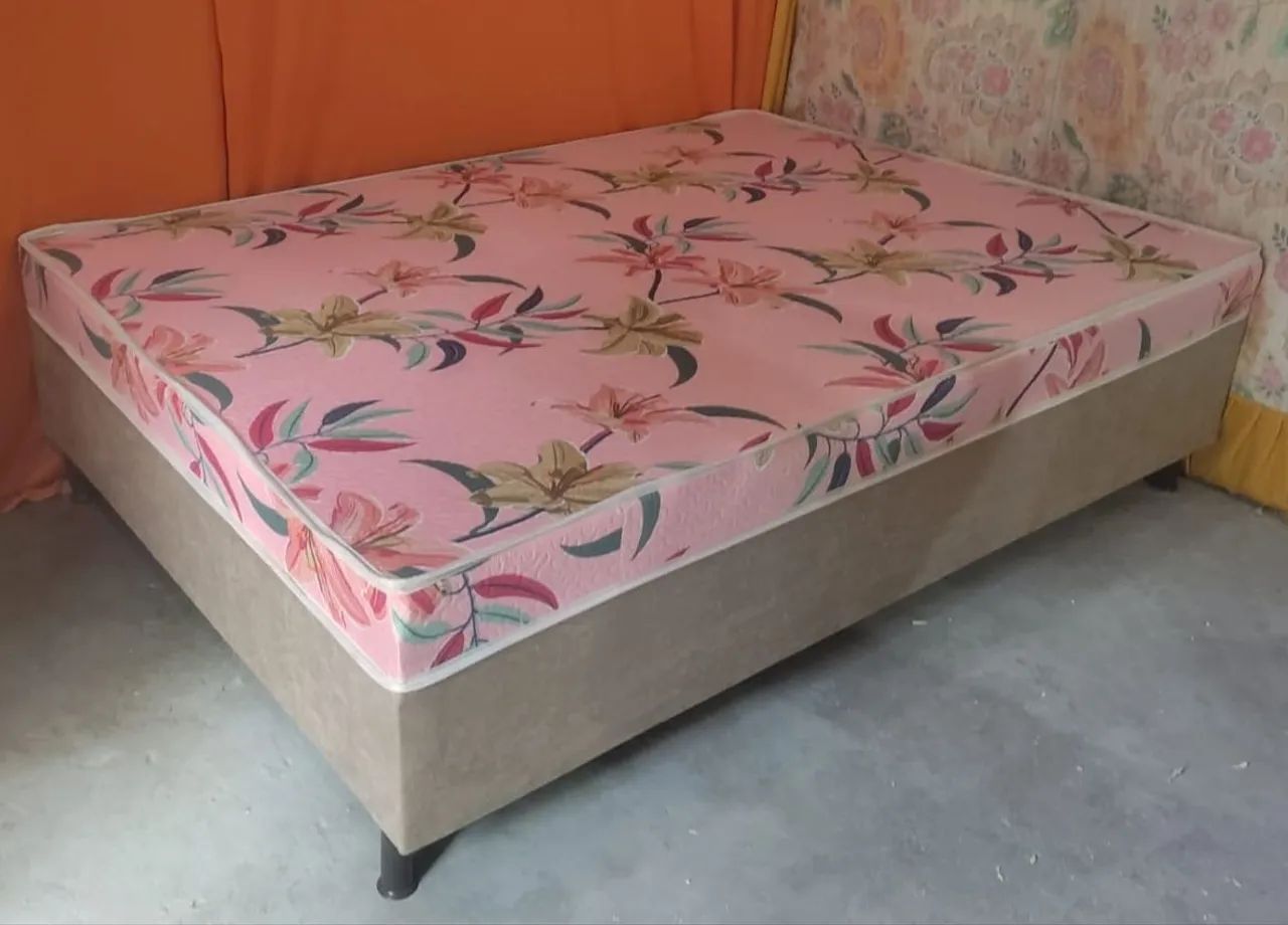 Cama Box Casal com Espuma - Frete grátis 