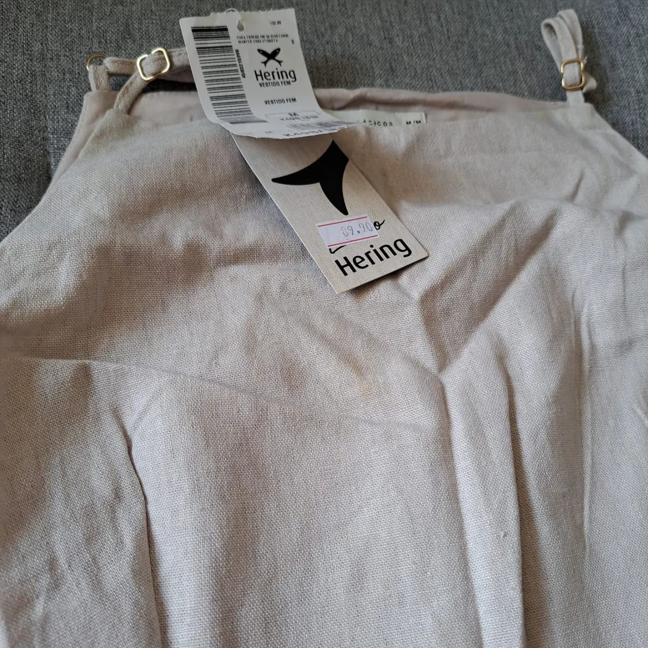 Vestido Hering Básico Bege M/M - Foto 2