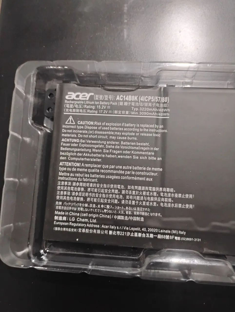 Bateria Notebook Gamer Acer Nitro 5 An 515 - sem uso - Foto 3