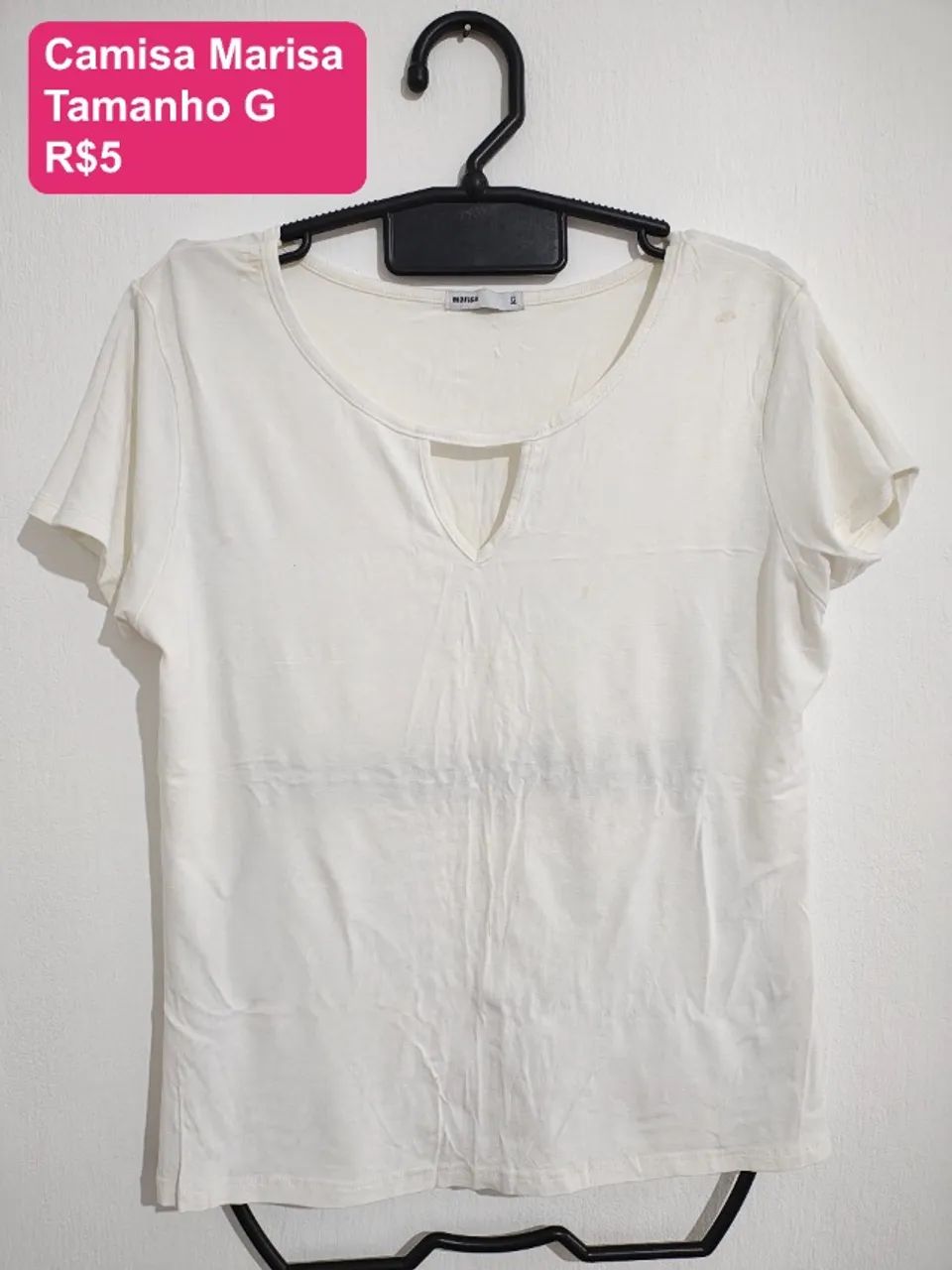 Camisa branca básica Marisa