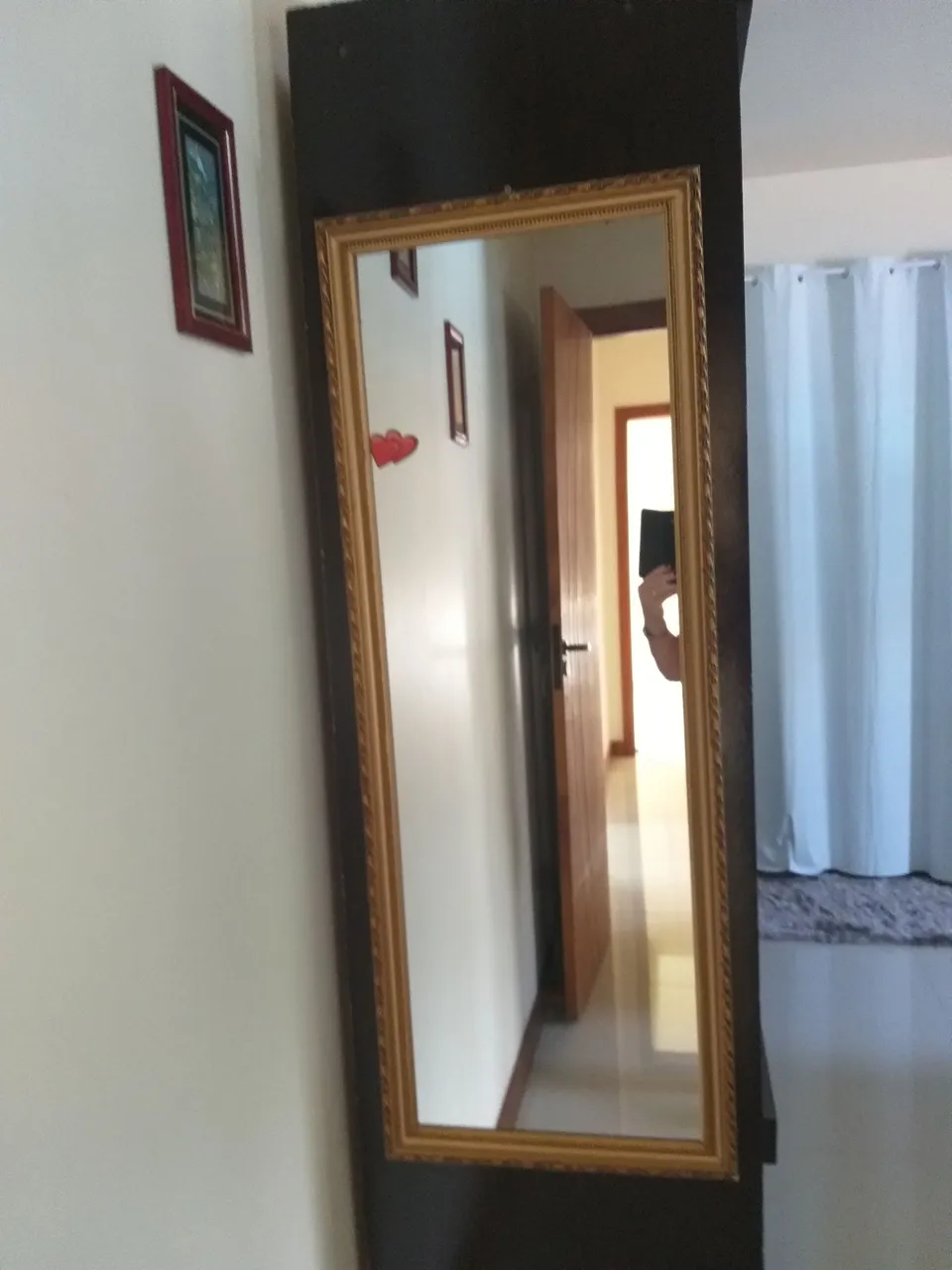 Espelho com moldura dourada 45x 115