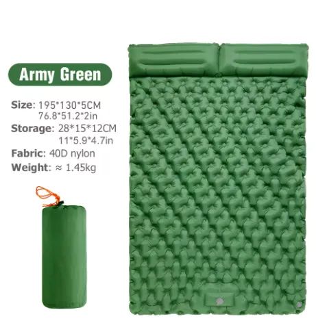 Colchão de camping casal WESTTUNE verde - perfeito estado