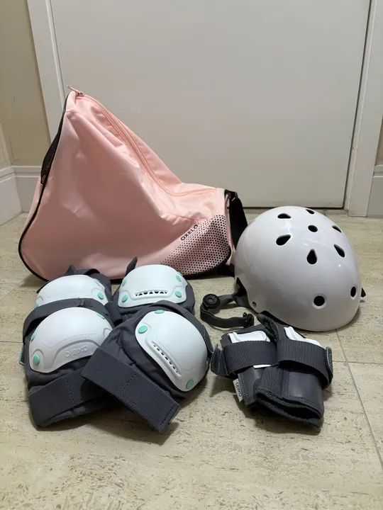 Patins Quad Traxart + Bolsa de transporte Oxelo + Equipamento segurança Oxelo - Foto 3