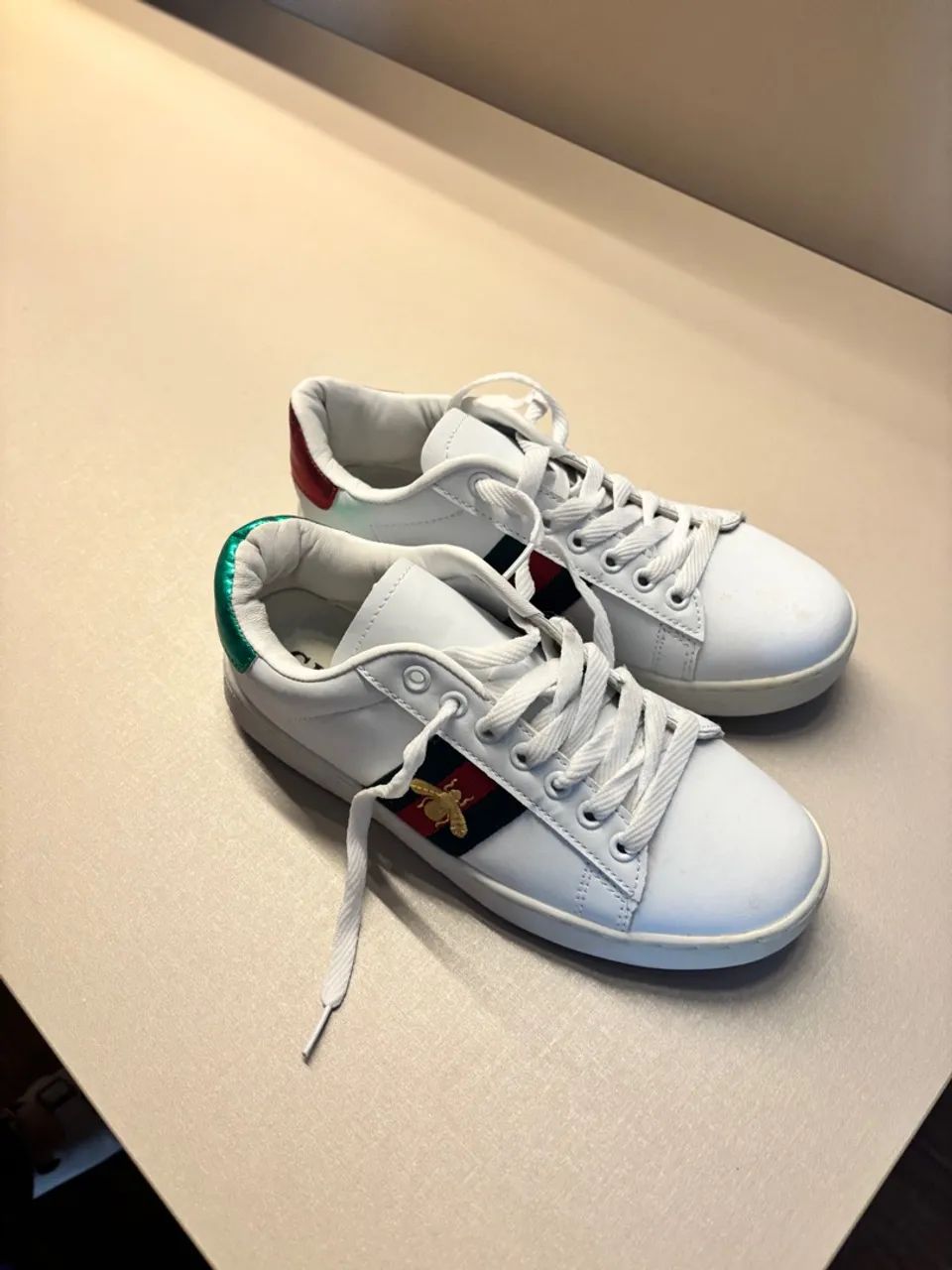 Tênis Gucci Ace Branco com Detalhes - Foto 5