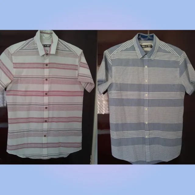 Camisas de Botão Listrada 