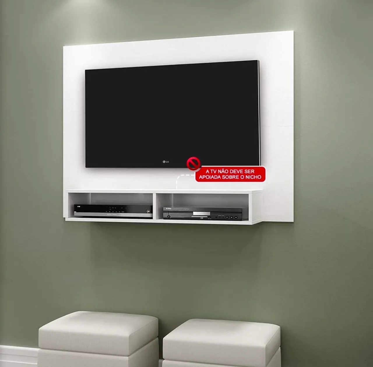 PAINEL DE TV BRANCO LISO TV