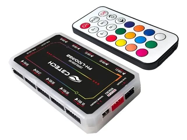 Controlador de FAN Cooler ARGB FH-L100RGB Gaming RGB com Controle -Loja Coimbra Instalamos - Foto 2
