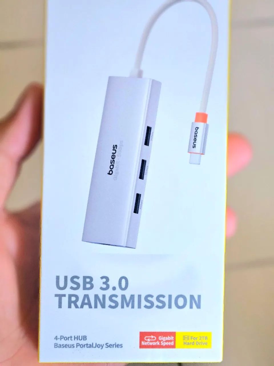 Hub USB 3.0 Baseus 3 portas 5Gbps RJ45 - Foto 4