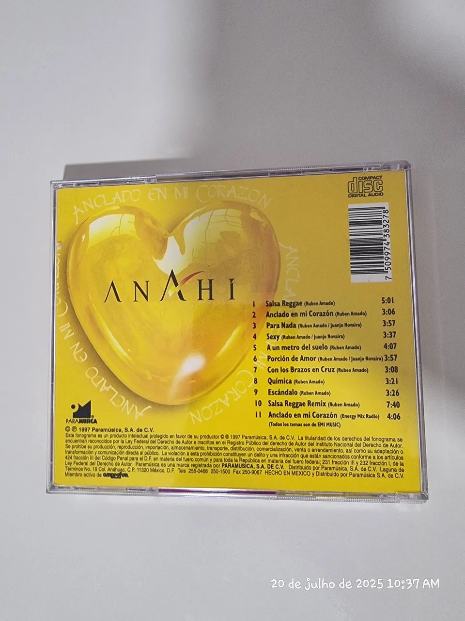 Cd anahi anclado em mi coracon - Foto 2