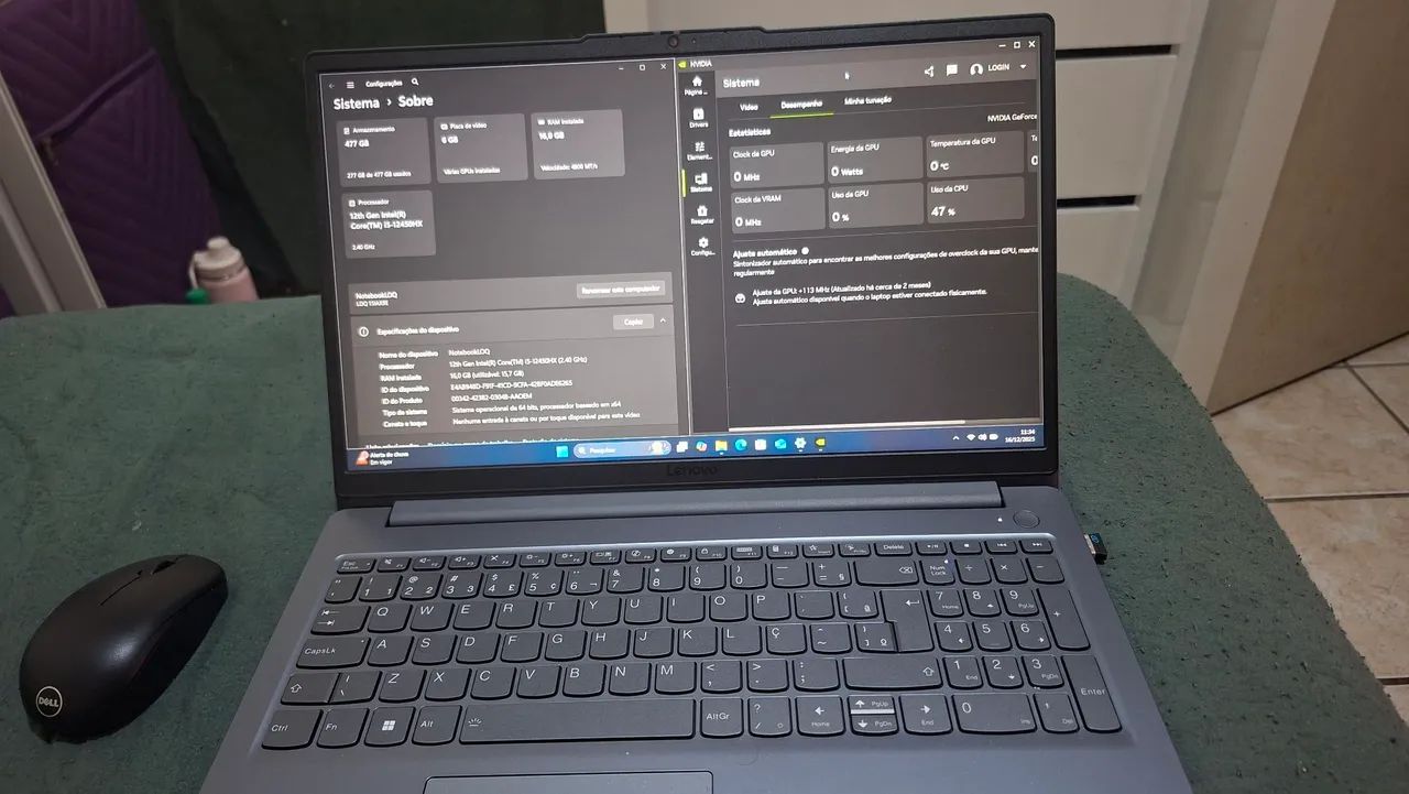 Notebook Lenovo LOQ-e Intel Core i5-12450HX 16GB 512GB SSD Windows