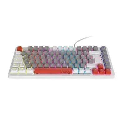 TECLADO MECANICO 75% PCYES KIRIN WHITE GHOST - SWITCH RED - LED RAINBOW - Foto 2