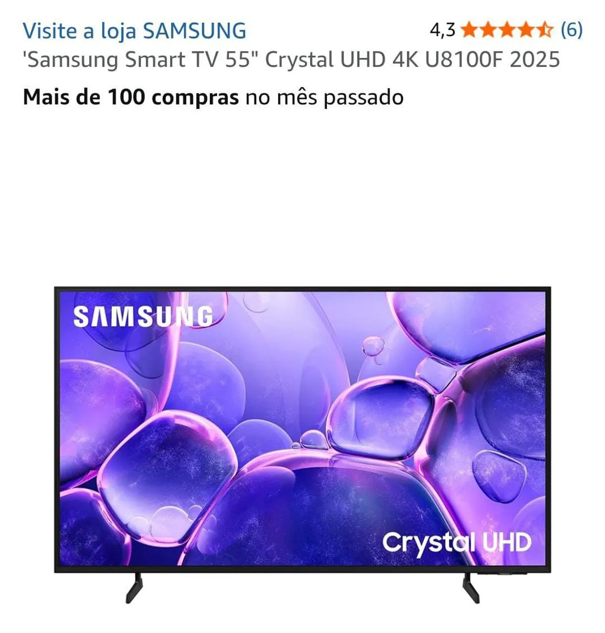 Tv Samsung 55 polegadas 4k422080303219363840