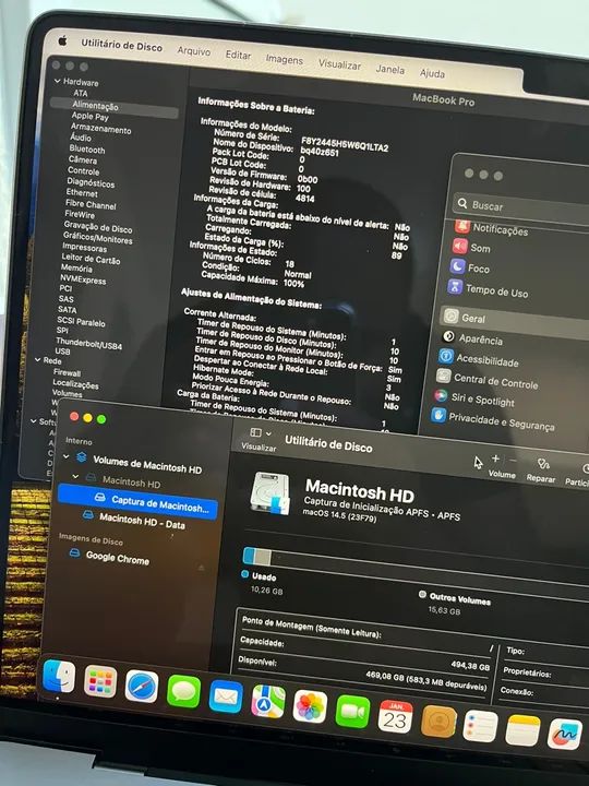 MacBook Pro M2 14pole 16gbram 512ssd 18ciclos  - Foto 6